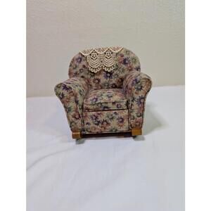 Miniature Floral Armchair Vintage Pin Cushion for Sewing